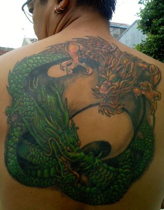 Chinese Dragon Large Tattoo For Man